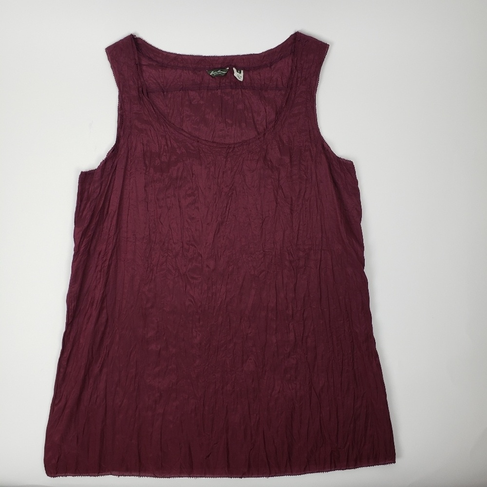 Eddie Bauer Maroon Slik  Blend Sleeveles Tank Top
